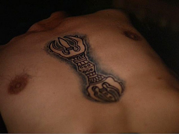 Cool as these scenes are, these stupid 'assassins cult' tattoos are pure BS.